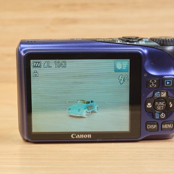 Canon PowerShot A2200 14.1MP Digital Camera / 4x Optical Zoom / Blue / Tested - Picture 5 of 8
